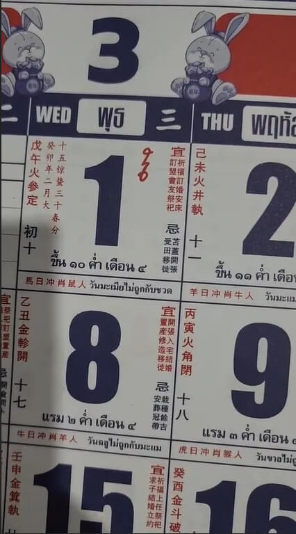เลขเด็ดปฏิทินจีน เลขเด่น 2 ตัว ตรง เลขเด็ด 1 3 66 