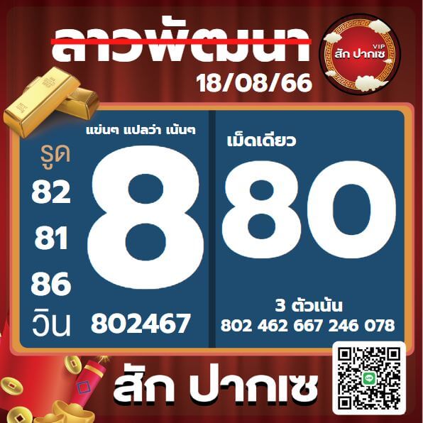 หวยลาว 18-8-66 ชุด7