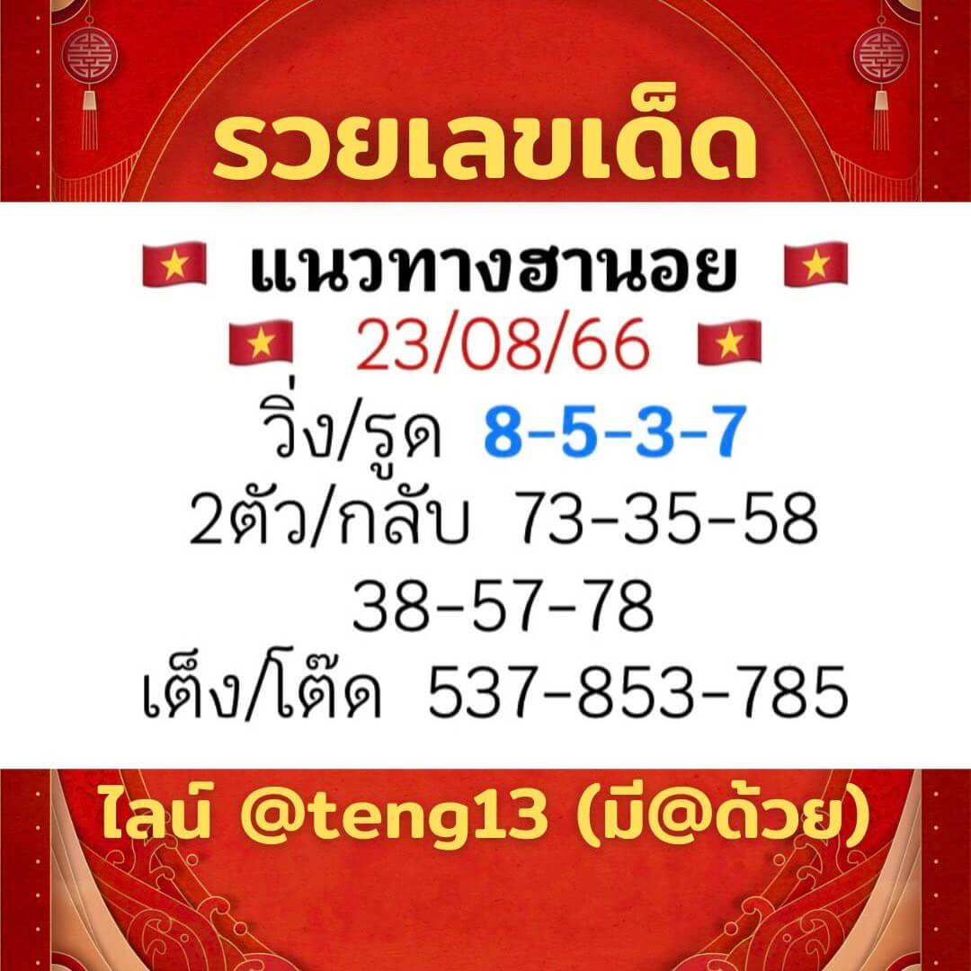 หวยฮานอย22-8-66-ชุด10