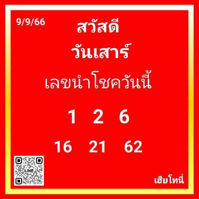 หวยฮานอย 9-9-66 ชุด7