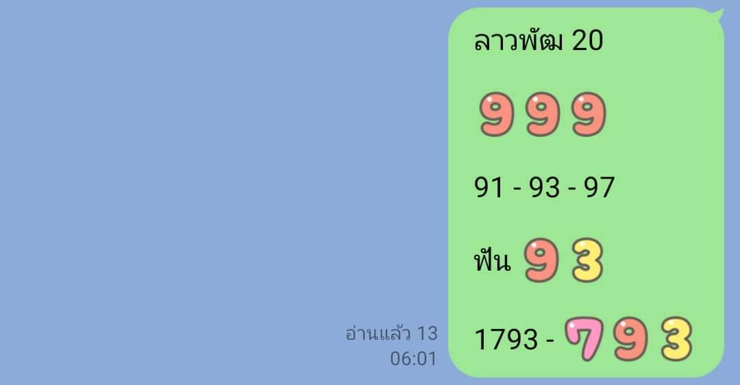 หวยลาว 20-10-66 ชุด1