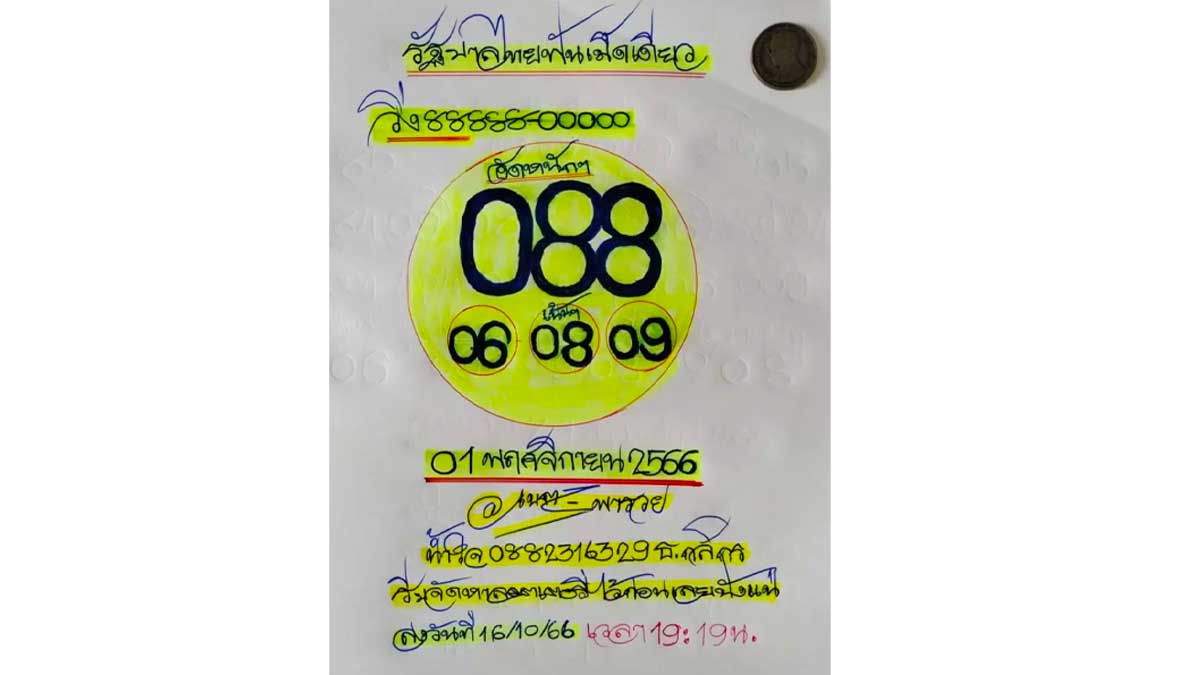 เลขเด็ดเนตรพารวย งวด 1 พฤศจิกายน 2566