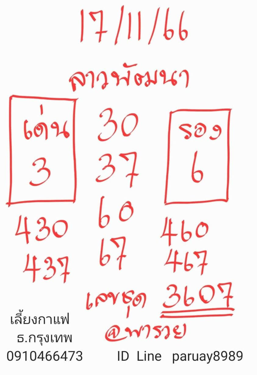 หวยลาว 17-11-66 ชุด8