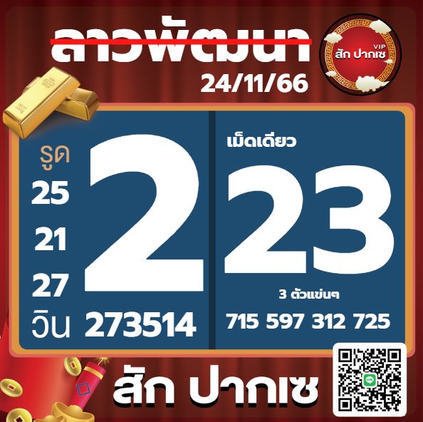 หวยลาว 24-11-66 ชุด7