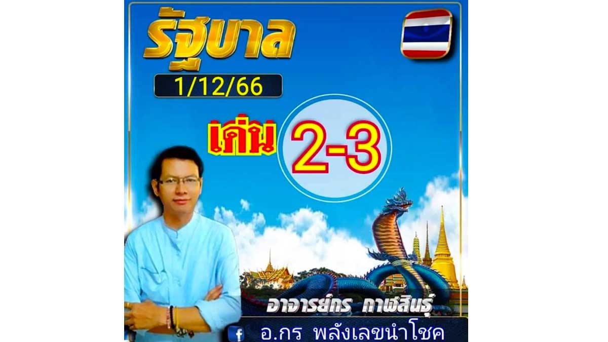 เลขเด็ดกรพลังเลขนำโชคงวด 1 ธันวาคม 2566