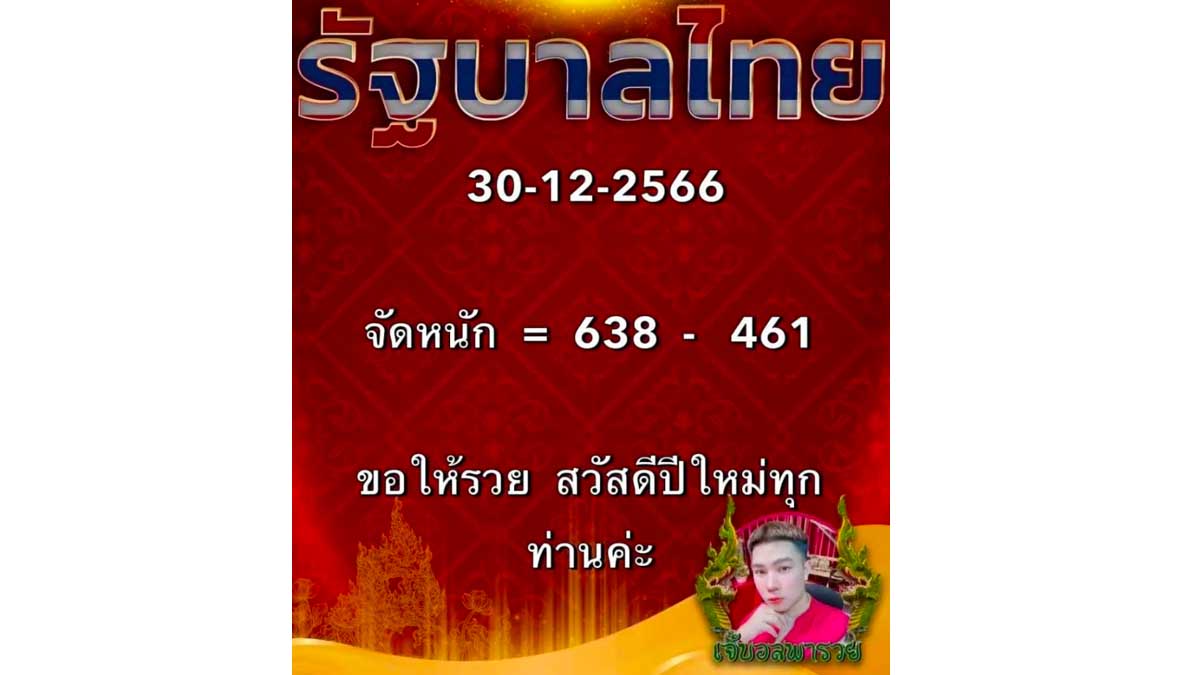 เลขเด็ดเจ๊บอลพารวยงวด 30 ธันวาคม 2566