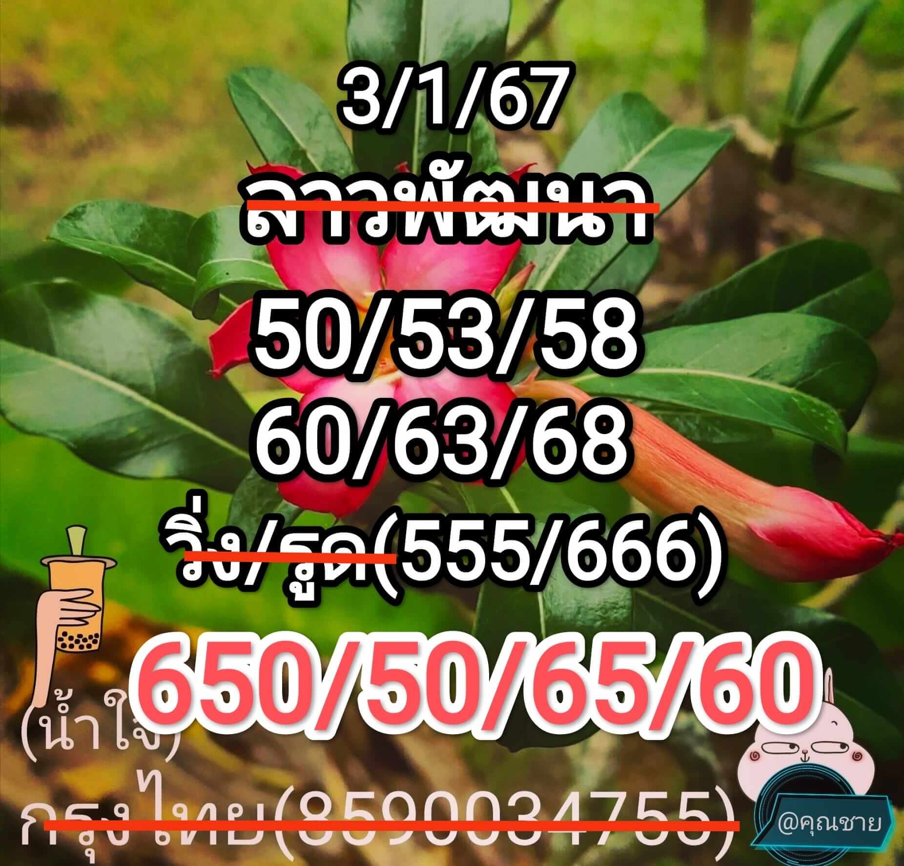 หวยลาว 3-1-67 ชุด2