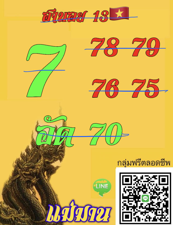 หวยฮานอย 13-5-67 ชุด7