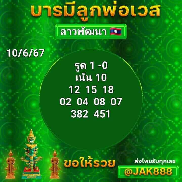 หวยลาว 10-6-67 ชุด2