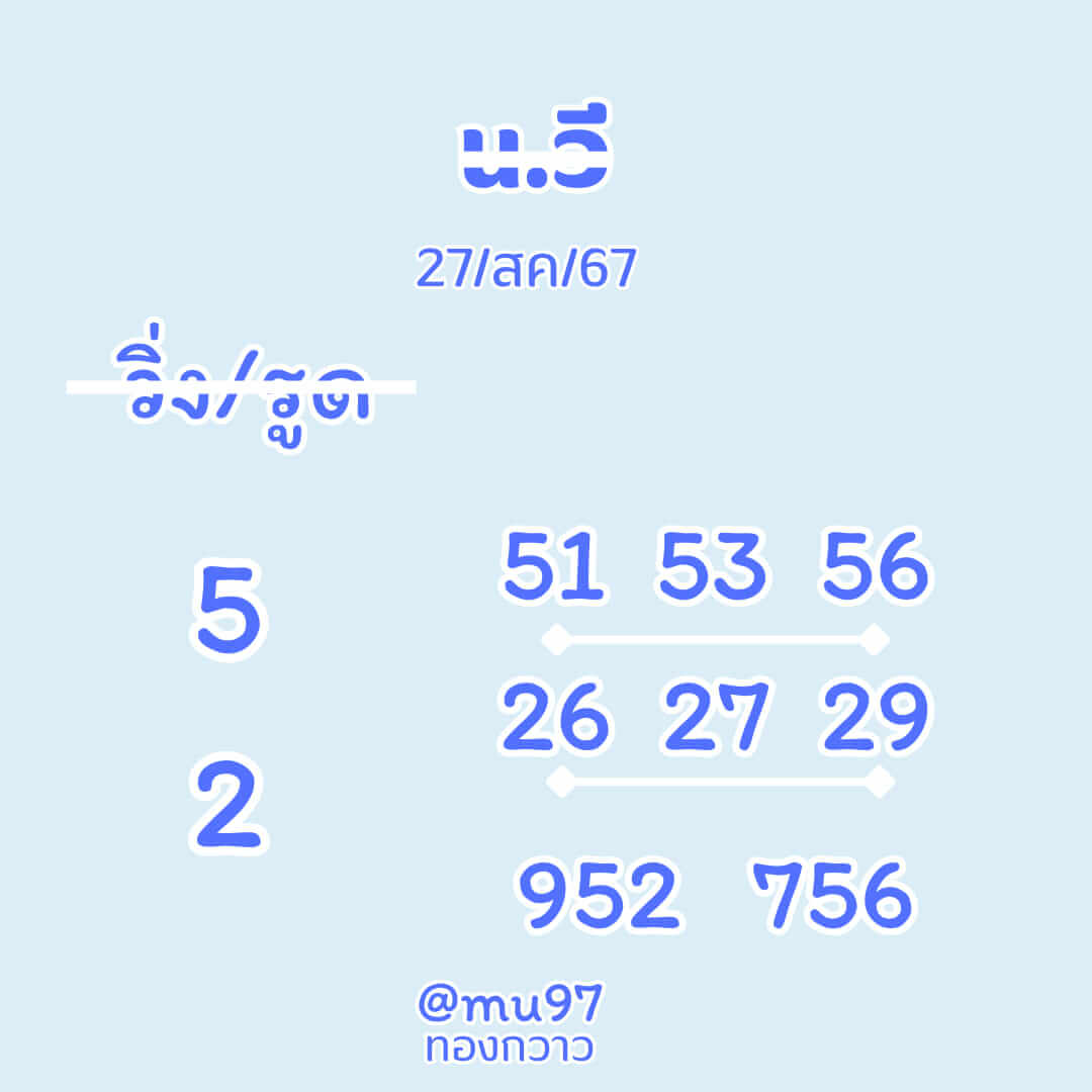 หวยฮานอย 27-8-67 ชุด10