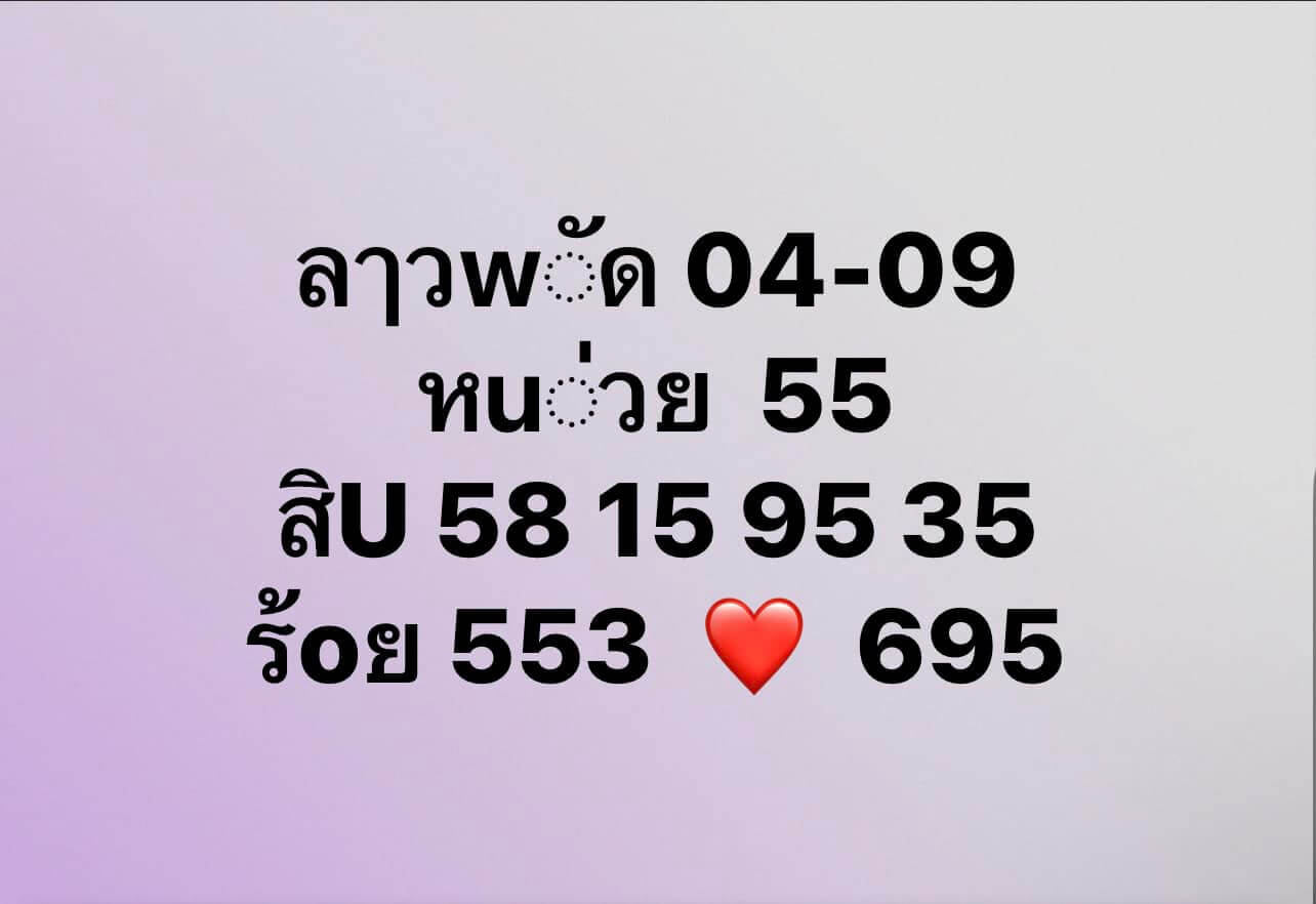 หวยลาว 4-9-67 ชุด6