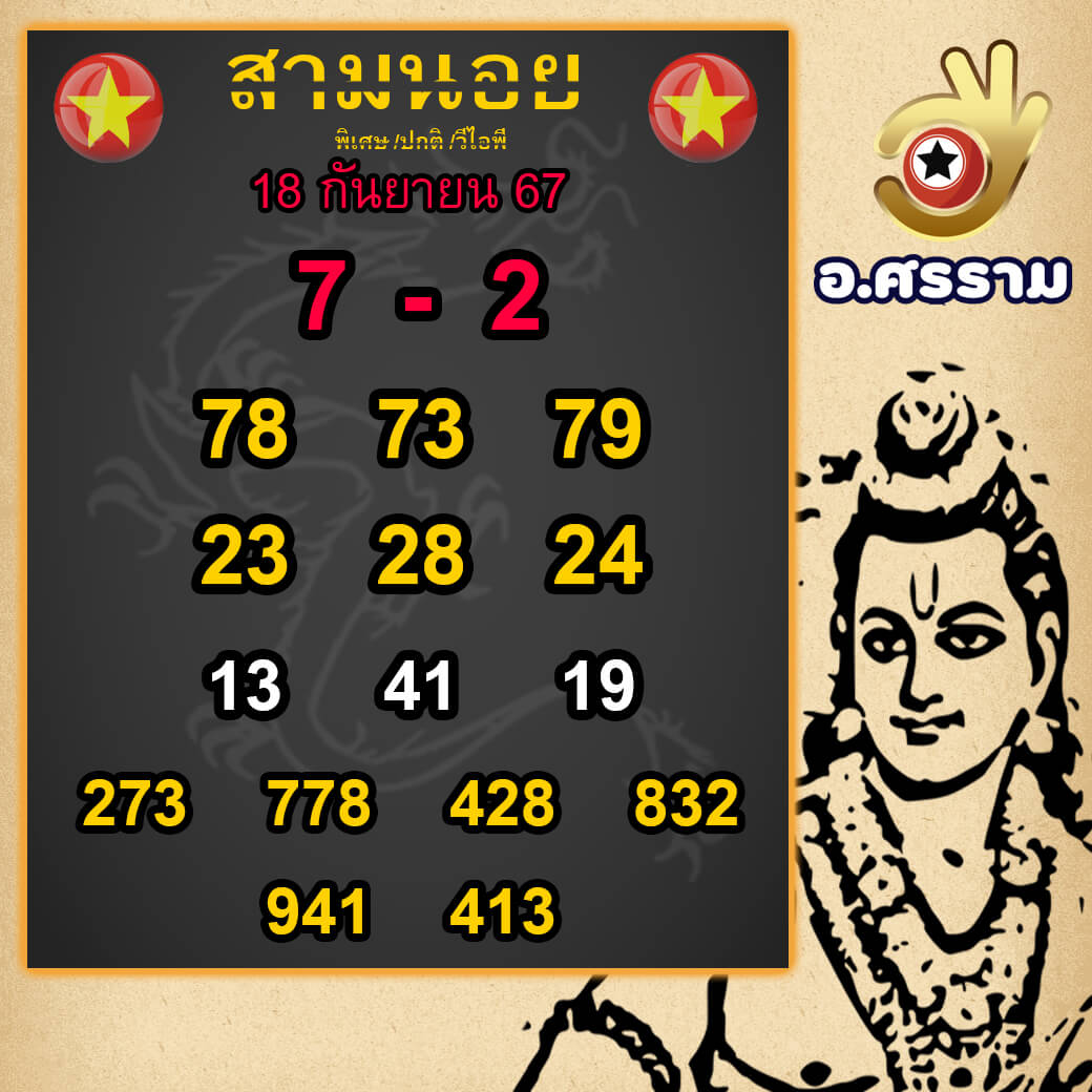 หวยฮานอย 18-9-67 ชุด2