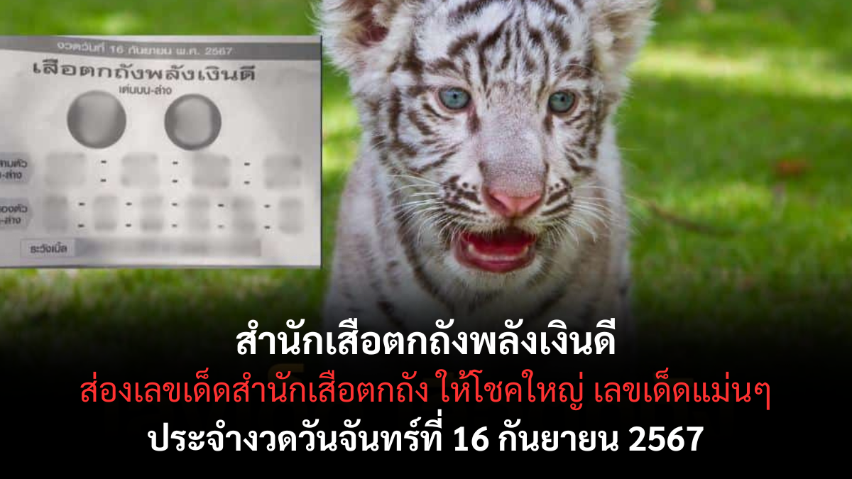 เลขเด็ดเสือตกถังพลังเงินดี