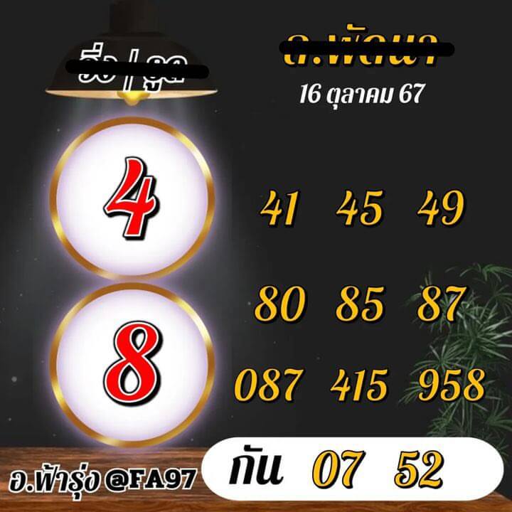 หวยลาว 16-10-67 ชุด10