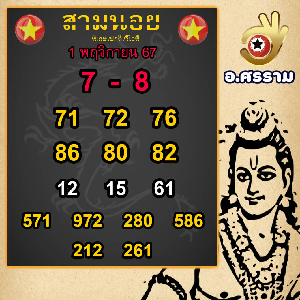 หวยฮานอย 1-11-67 ชุด9