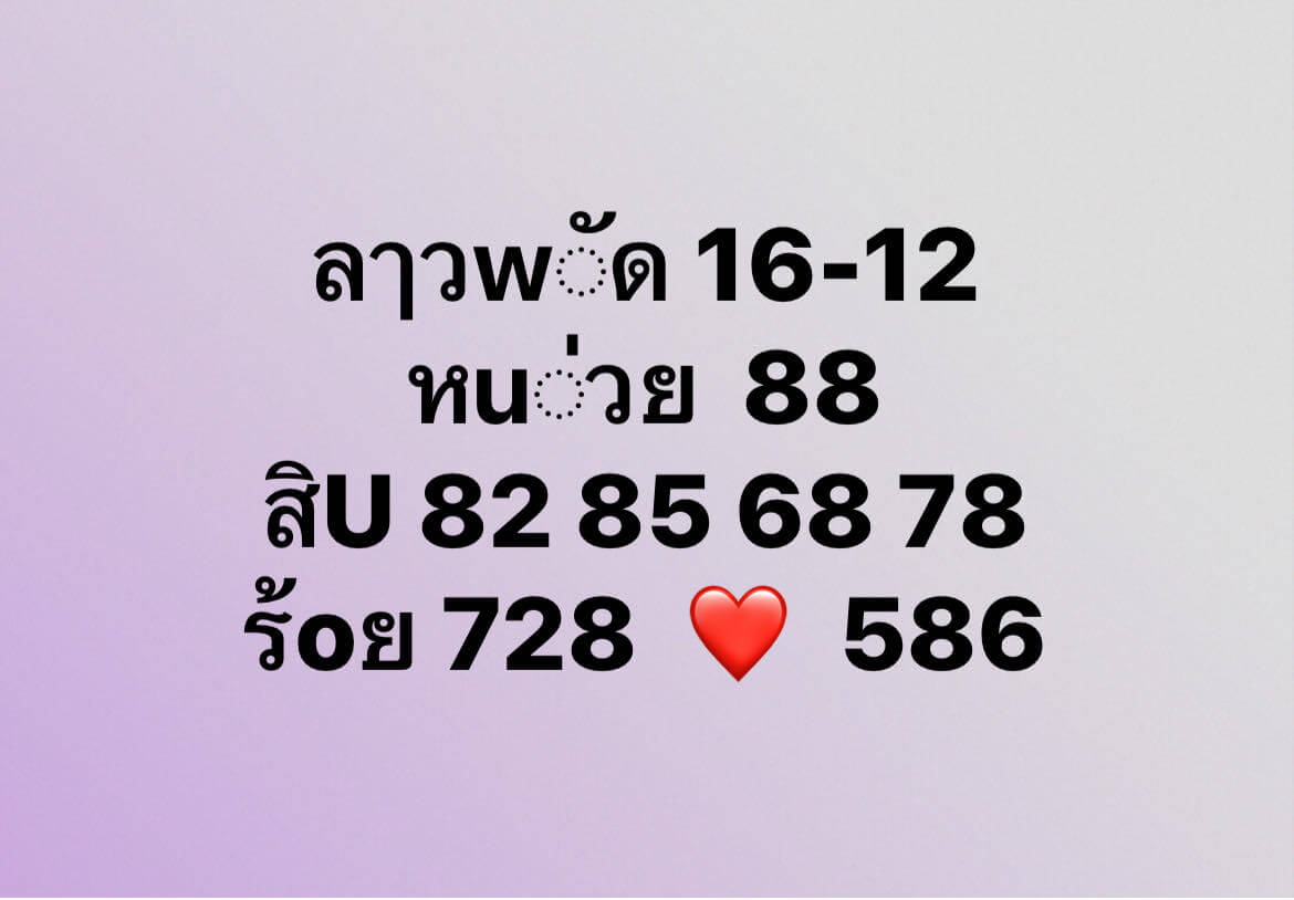 หวยลาว 16-12-67 ชุด3