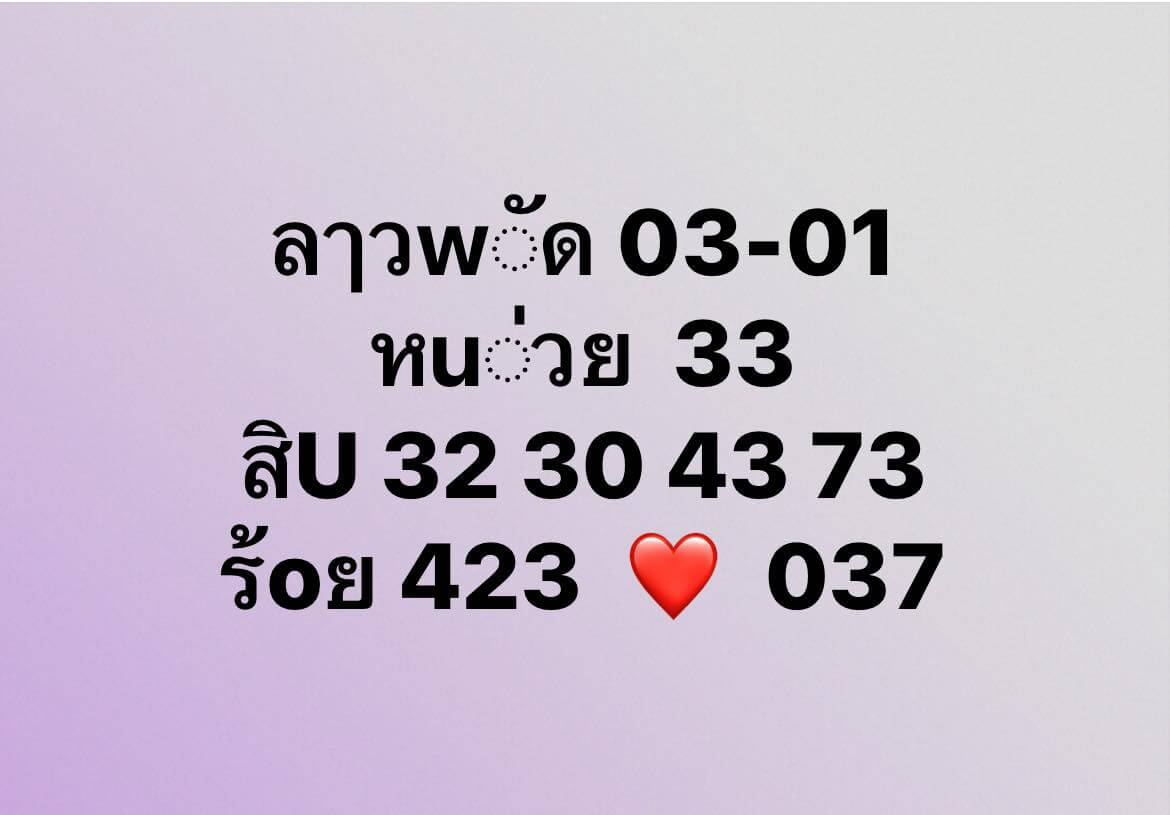 หวยลาว 3-1-68 ชุด6