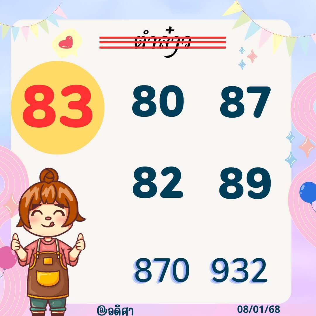 หวยลาว 8-1-68 ชุด8