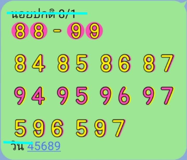 หวยฮานอย 8-1-68 ชุด2