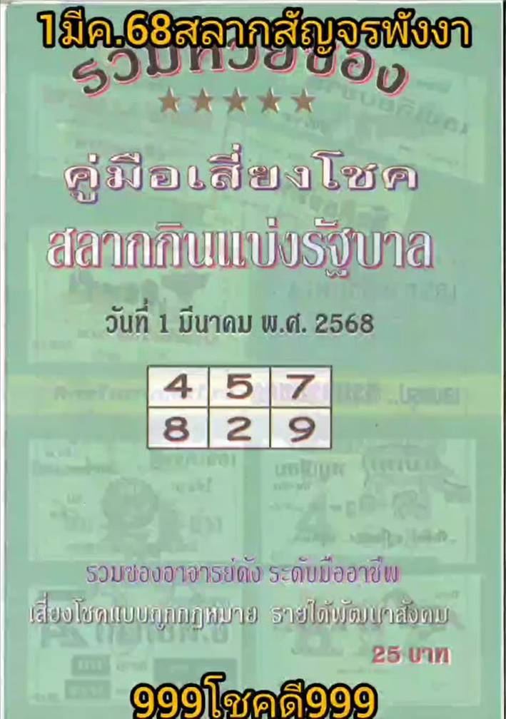 เลขเด็ดคู่มือเสี่ยงโชค