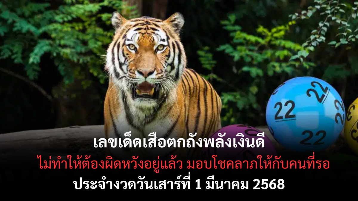 เลขเด็ดเสือตกถังพลังเงินดี