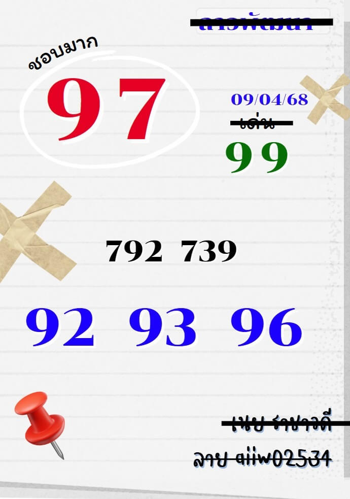 หวยลาว 9-4-68 ชุด10