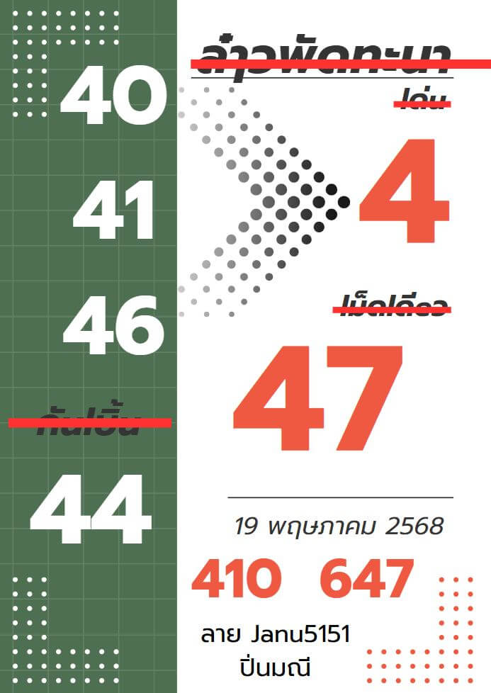 หวยลาว 19-5-68 ชุด10