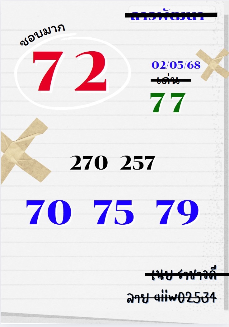 หวยลาว 2-5-68 ชุด3