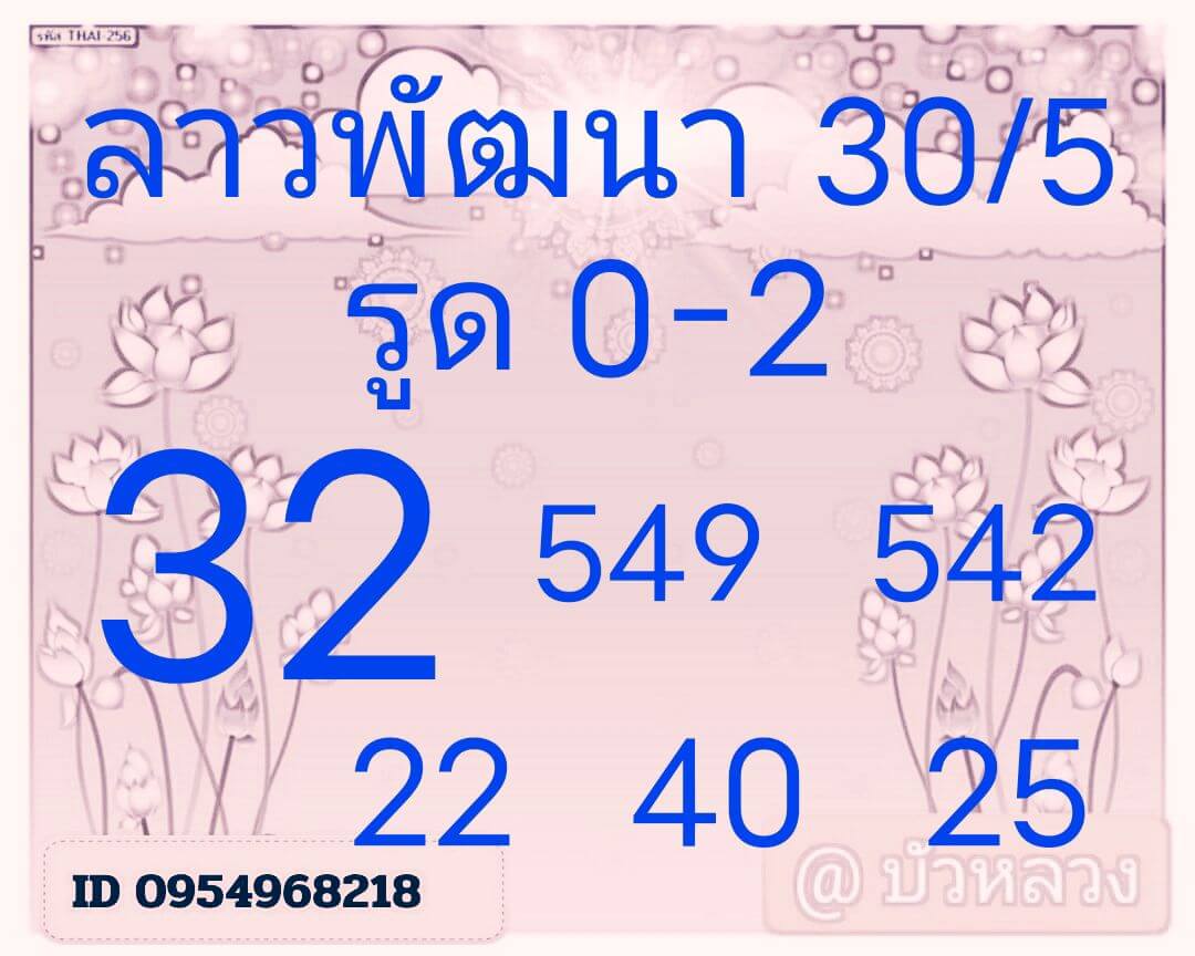 หวยลาว 30-5-68 ชุด3