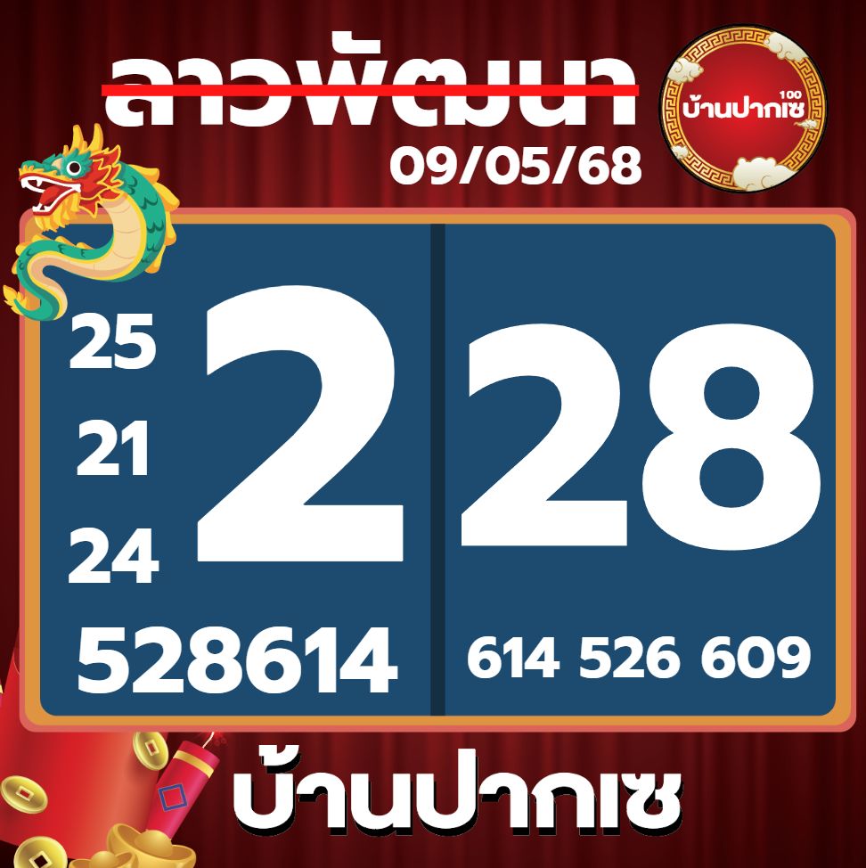 หวยลาว 9-5-68 ชุด10