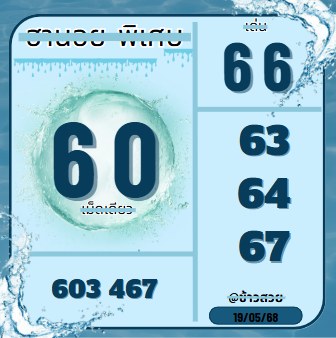 หวยฮานอย 19-5-68 ชุด6