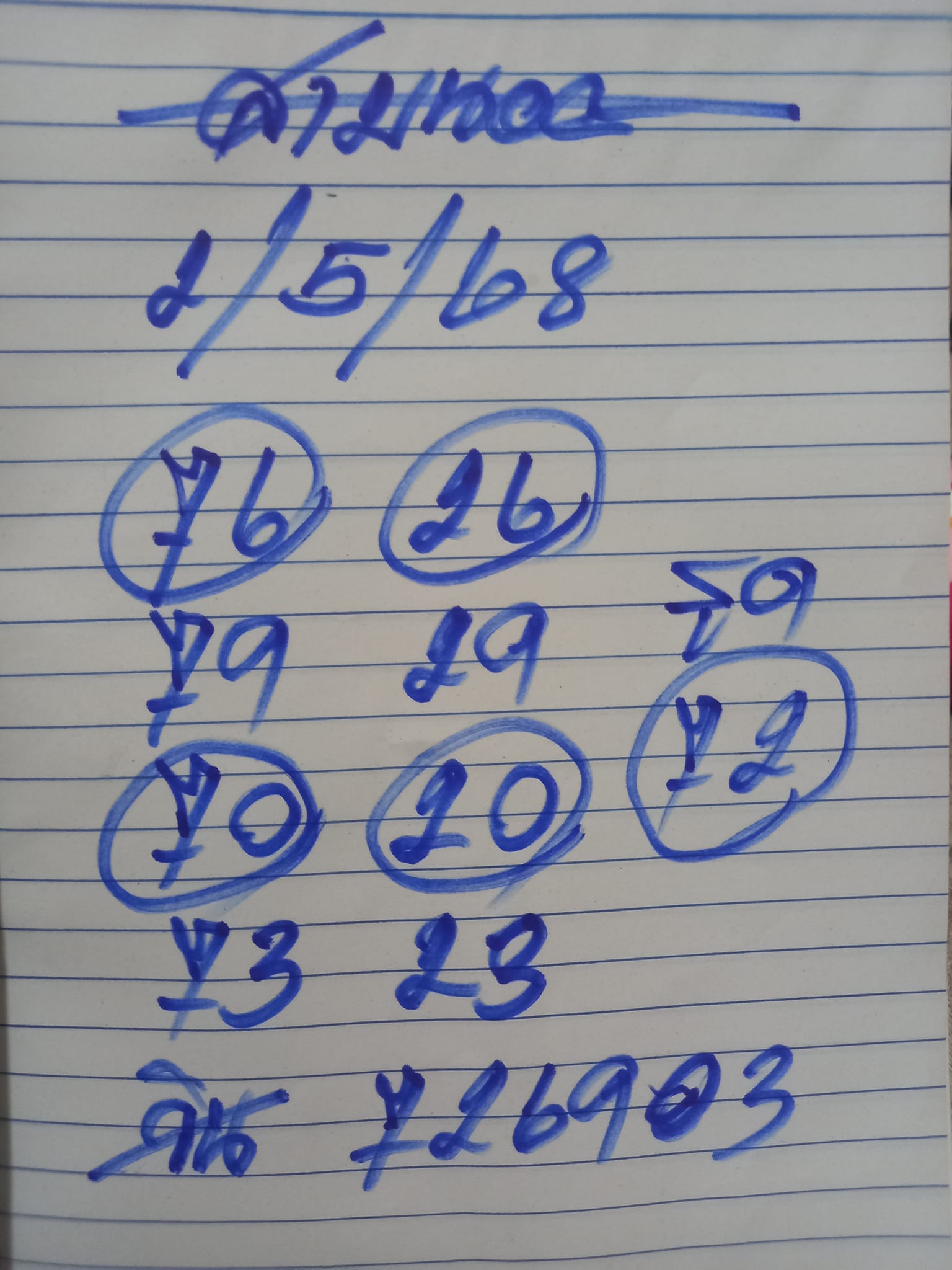 หวยฮานอย 2-5-68 ชุด1