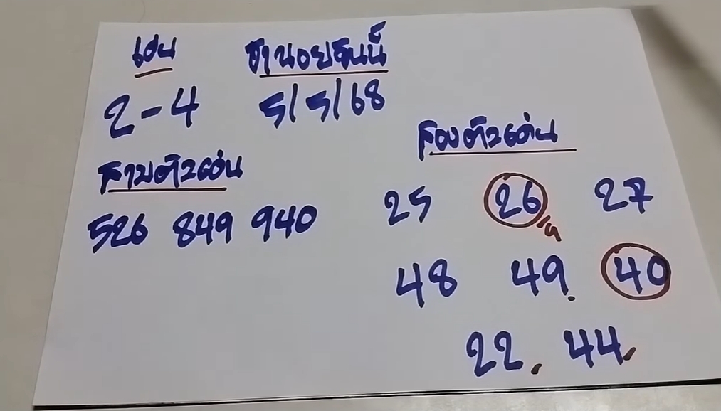 หวยฮานอย 5-5-68 ชุด10