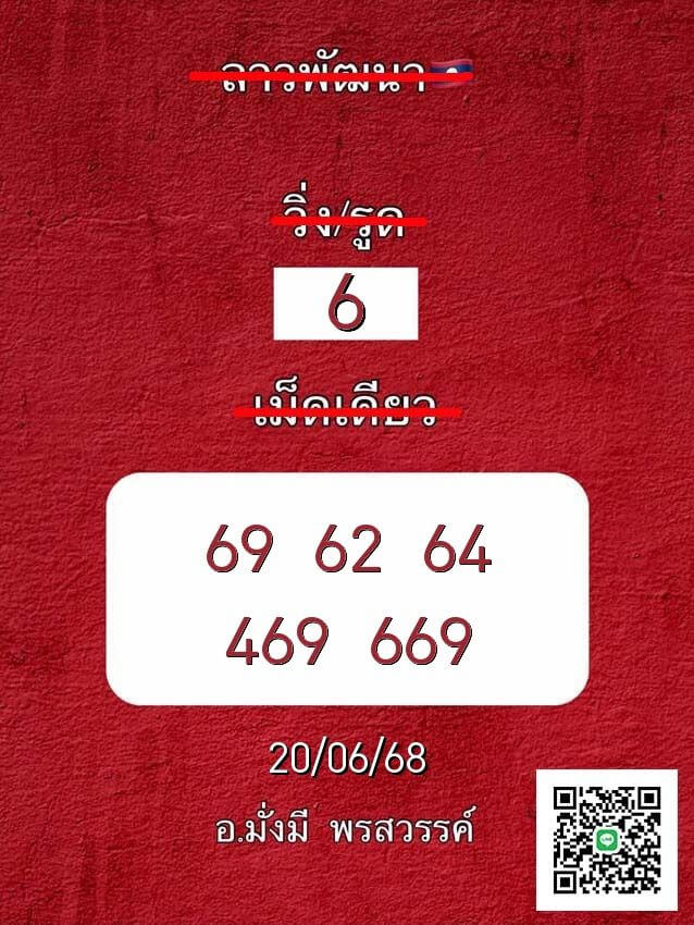 หวยลาว 18-6-68 ชุด4