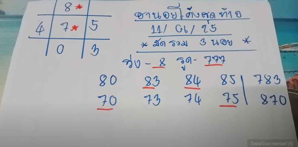 หวยฮานอย 11-6-68 ชุด10