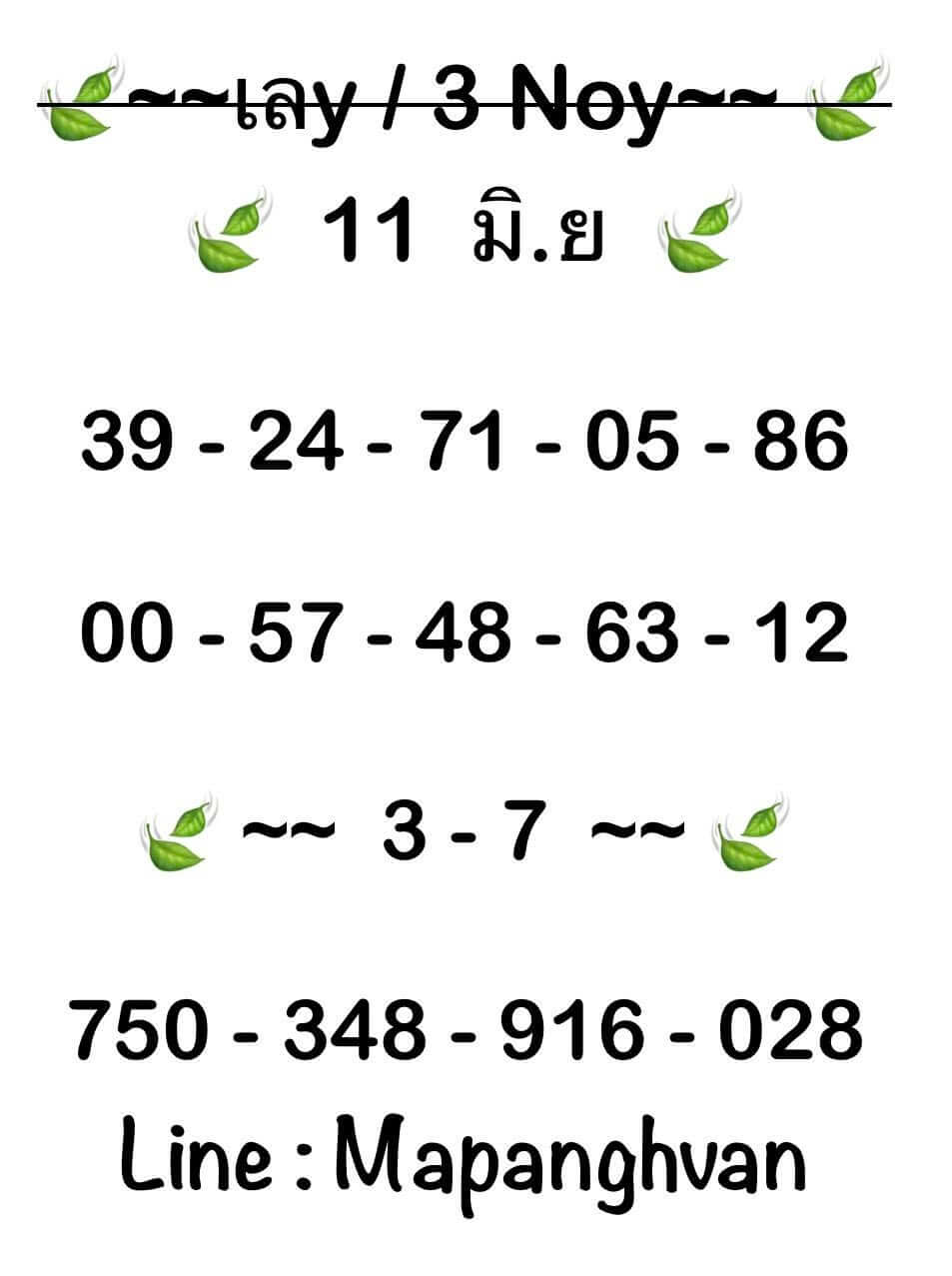 หวยฮานอย 11-6-68 ชุด4