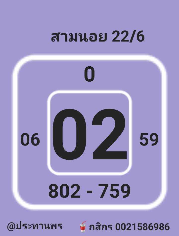 หวยฮานอย 22-6-68 ชุด4