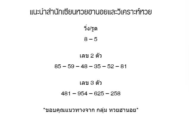 หวยฮานอย 25-6-68 ชุด7