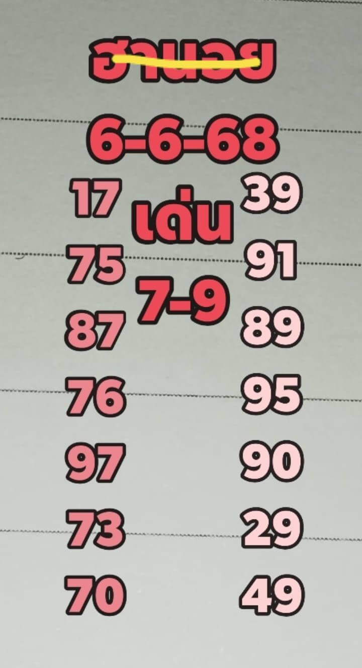 หวยฮานอย 5-6-68 ชุด7