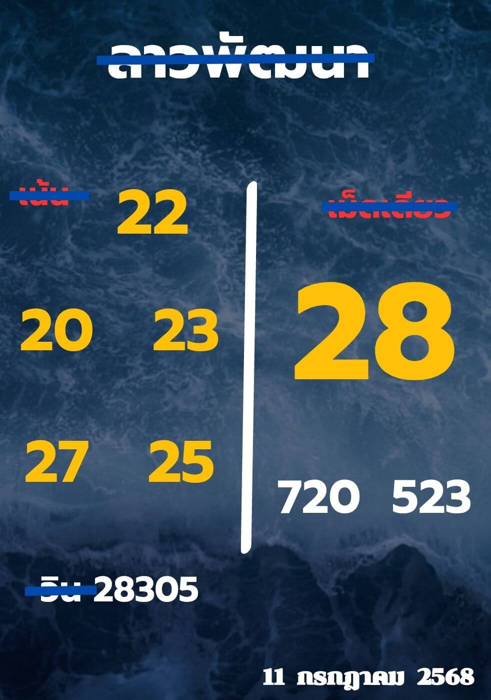 หวยลาว 11-7-68 ชุด2