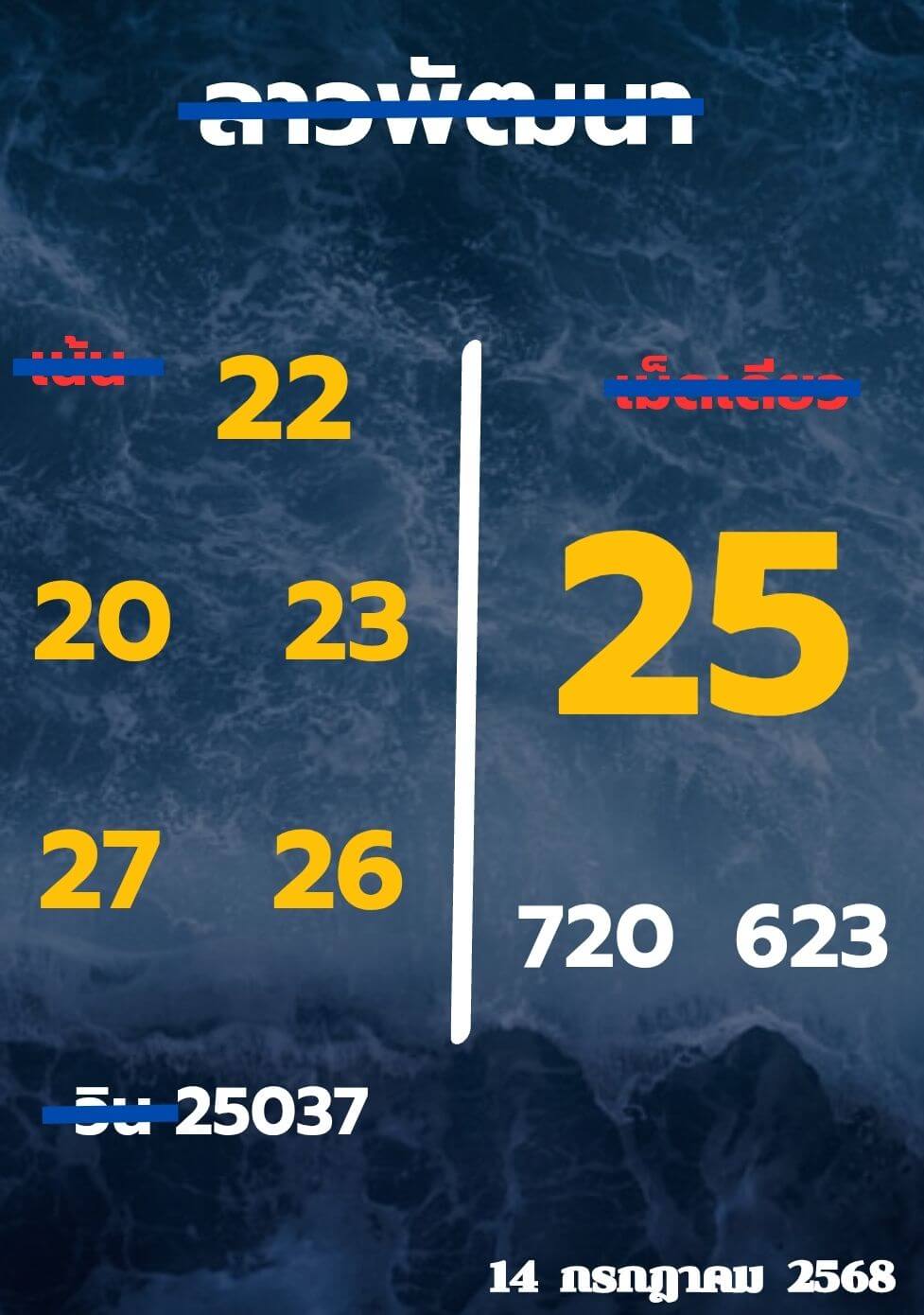 หวยลาว 14-7-68 ชุด8