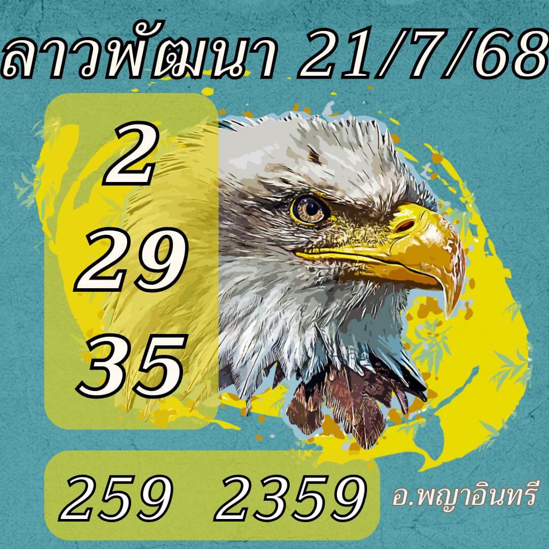 หวยลาว 21-7-68 ชุด3