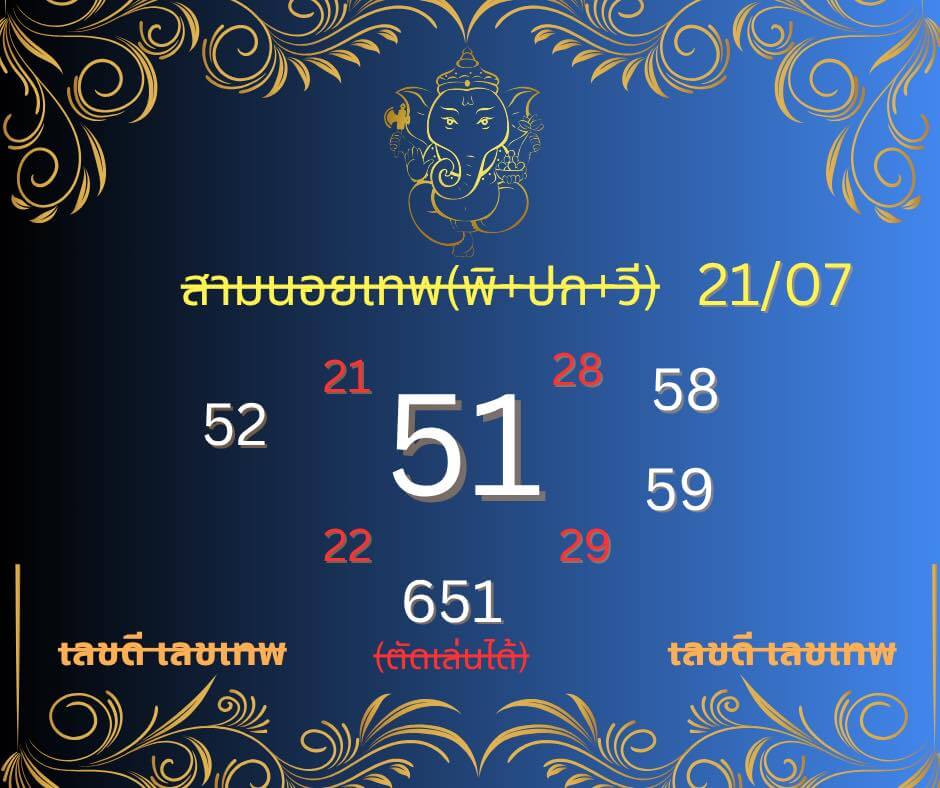 หวยฮานอย 21-7-68 ชุด3