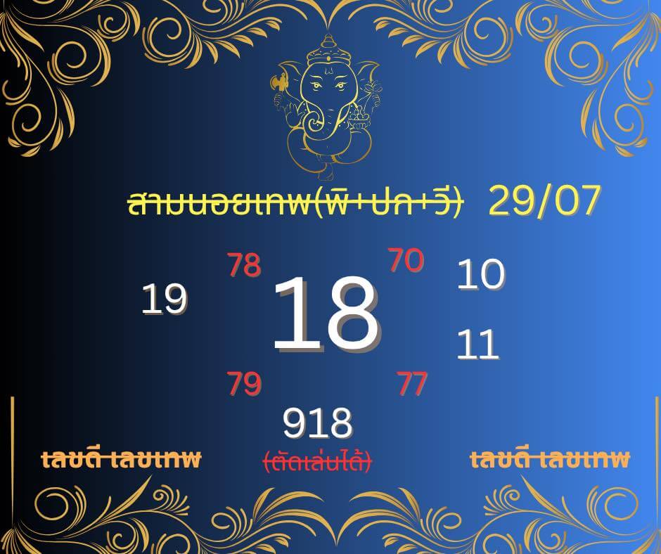 หวยฮานอย 29-7-68 ชุด3