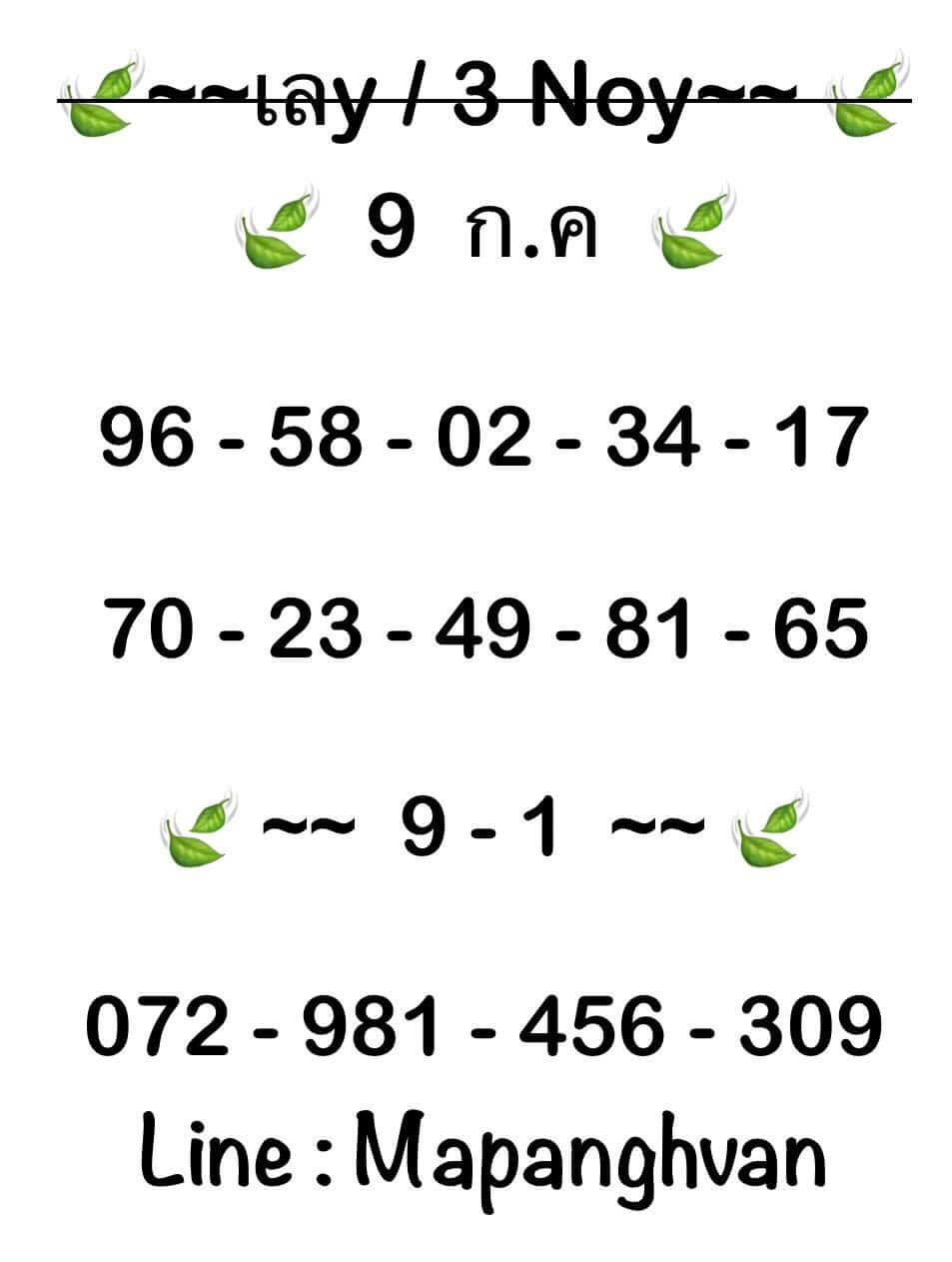 หวยฮานอย 9-7-68 ชุด2