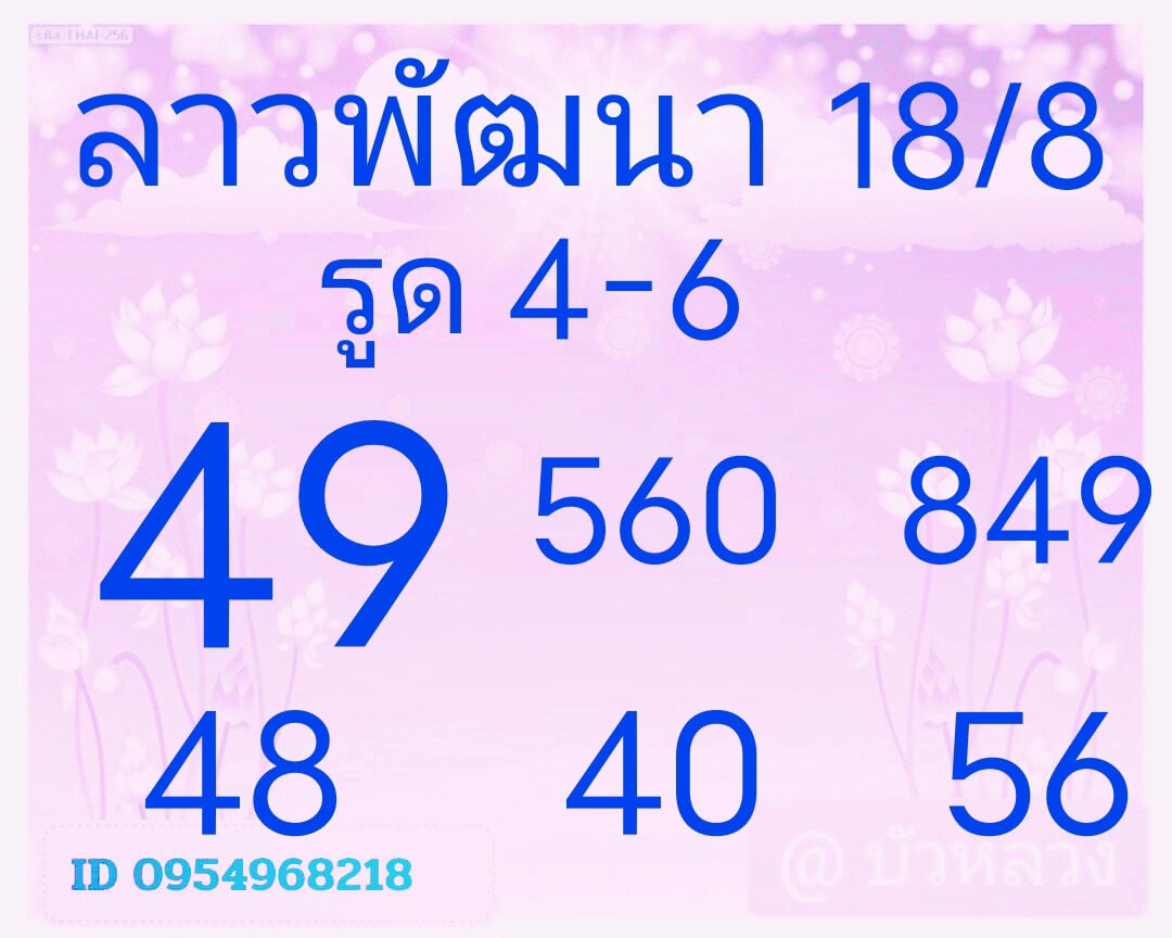 หวยลาว 18-8-68 ชุด4