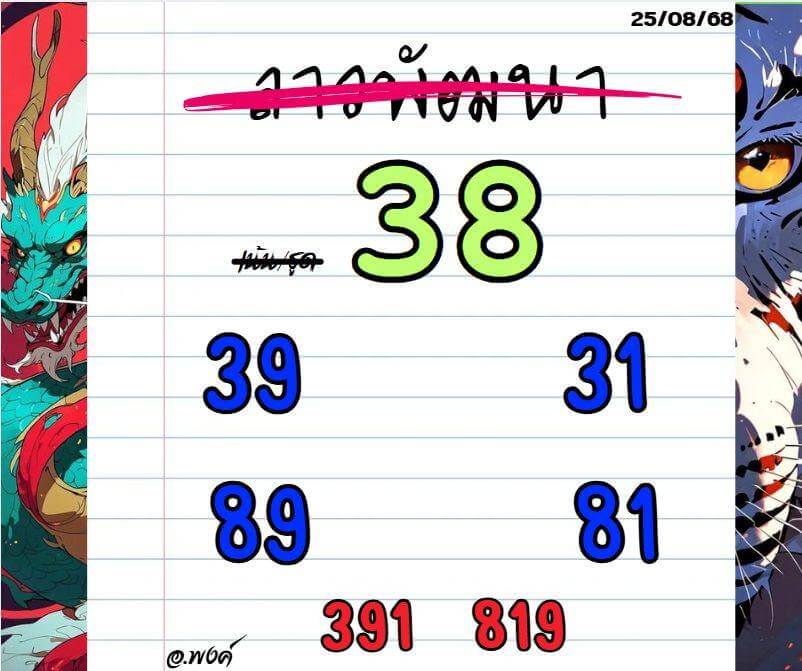 หวยลาว 25-8-68 ชุด2