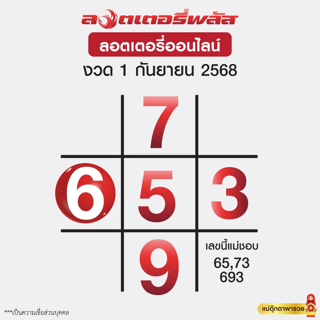 เลขเด็ดแม่ตุ๊กตาพารวย 1/9/68