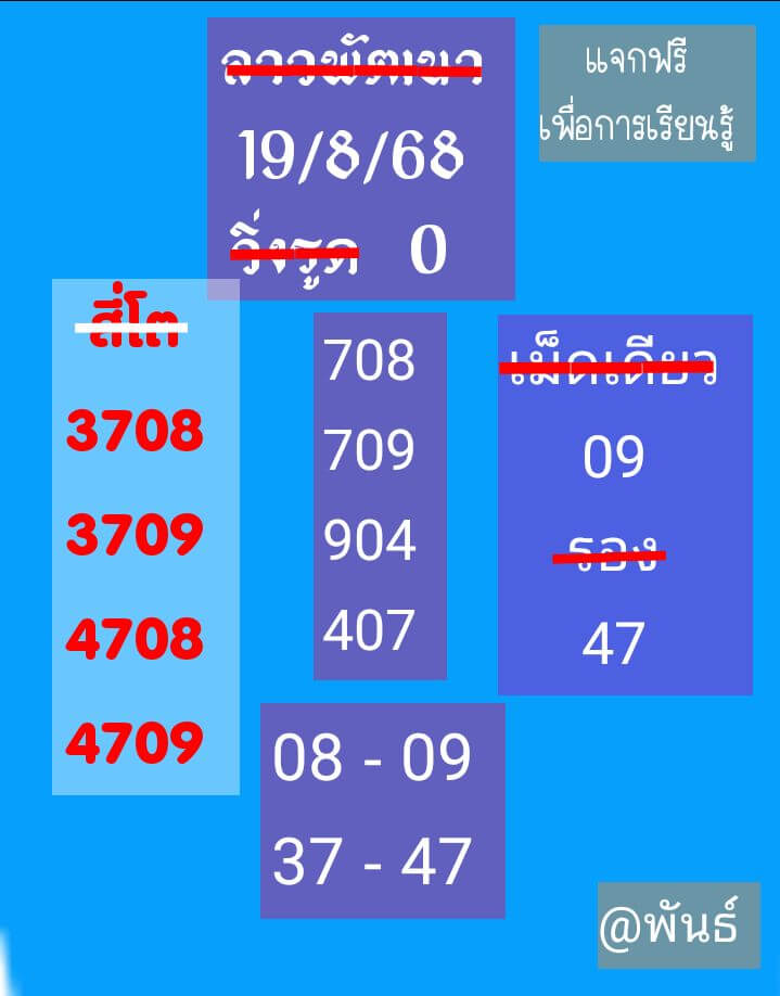 หวยลาว 19-9-68 ชุด8