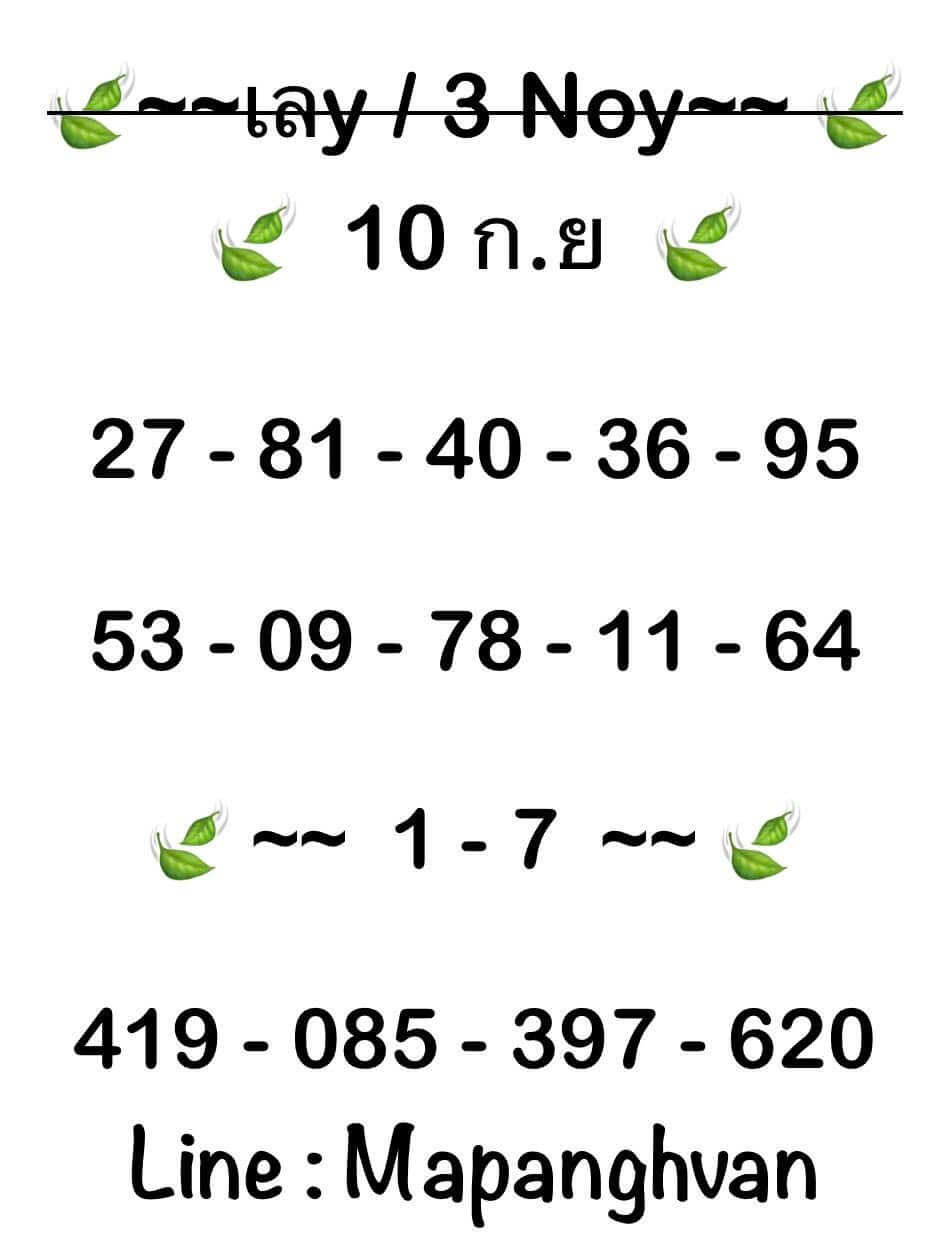 หวยฮานอย 10-9-68 ชุด3